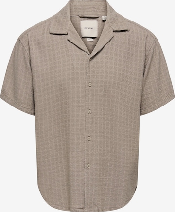 Only & Sons Regular Fit Hemd 'ONSLatham' in Beige: Vorderseite