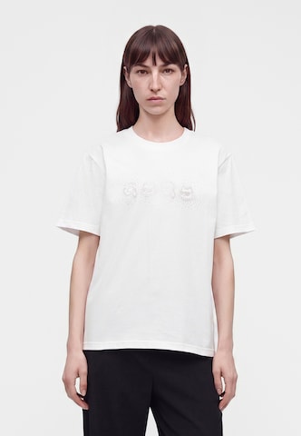 Karl Lagerfeld - Camiseta 'IKON' en blanco: frente