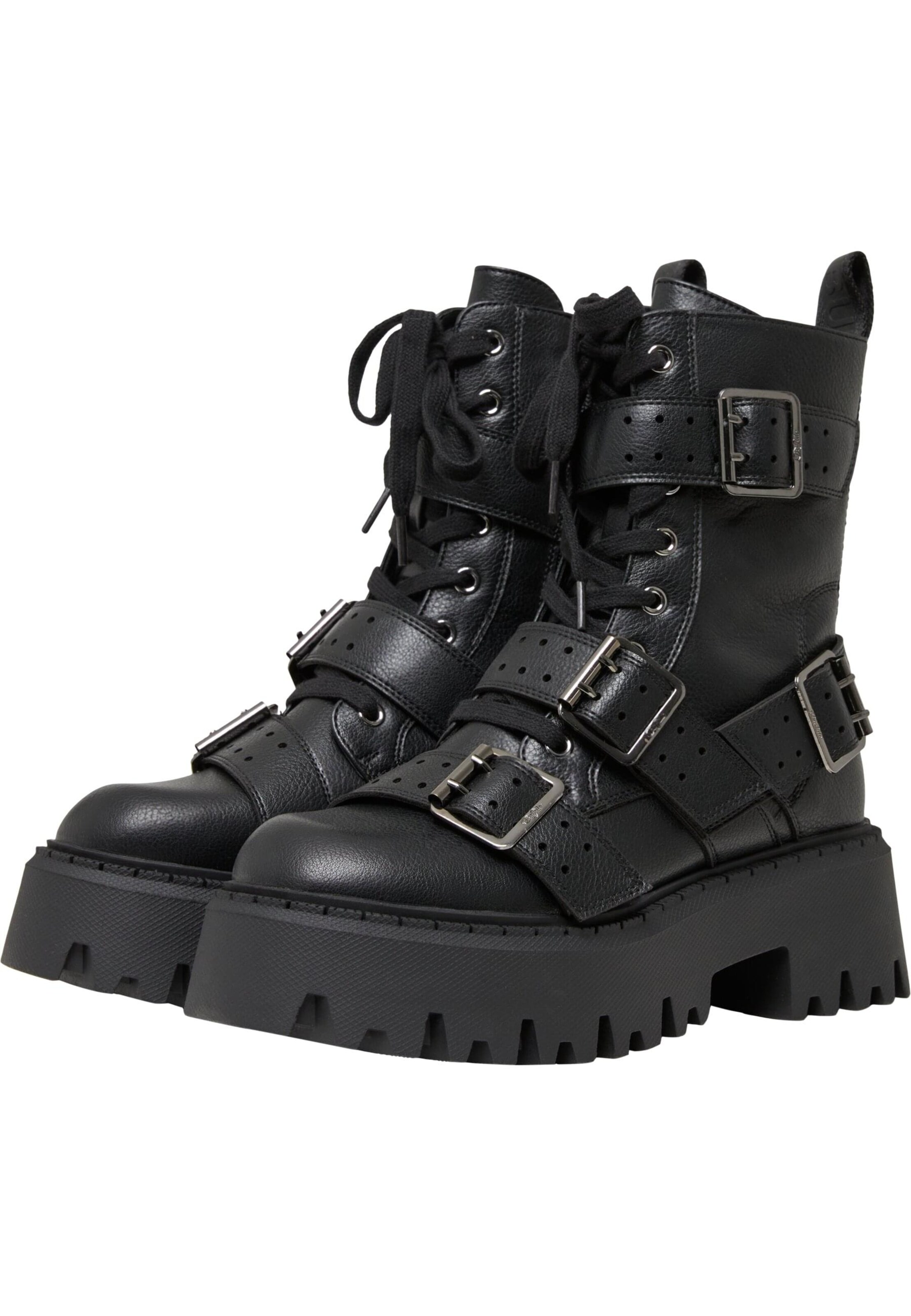 BUFFALO Botki 'Aspen' w kolorze czarny