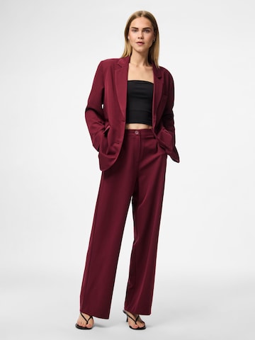 Wide Leg Pantalon 'PCKamil' PIECES en rouge