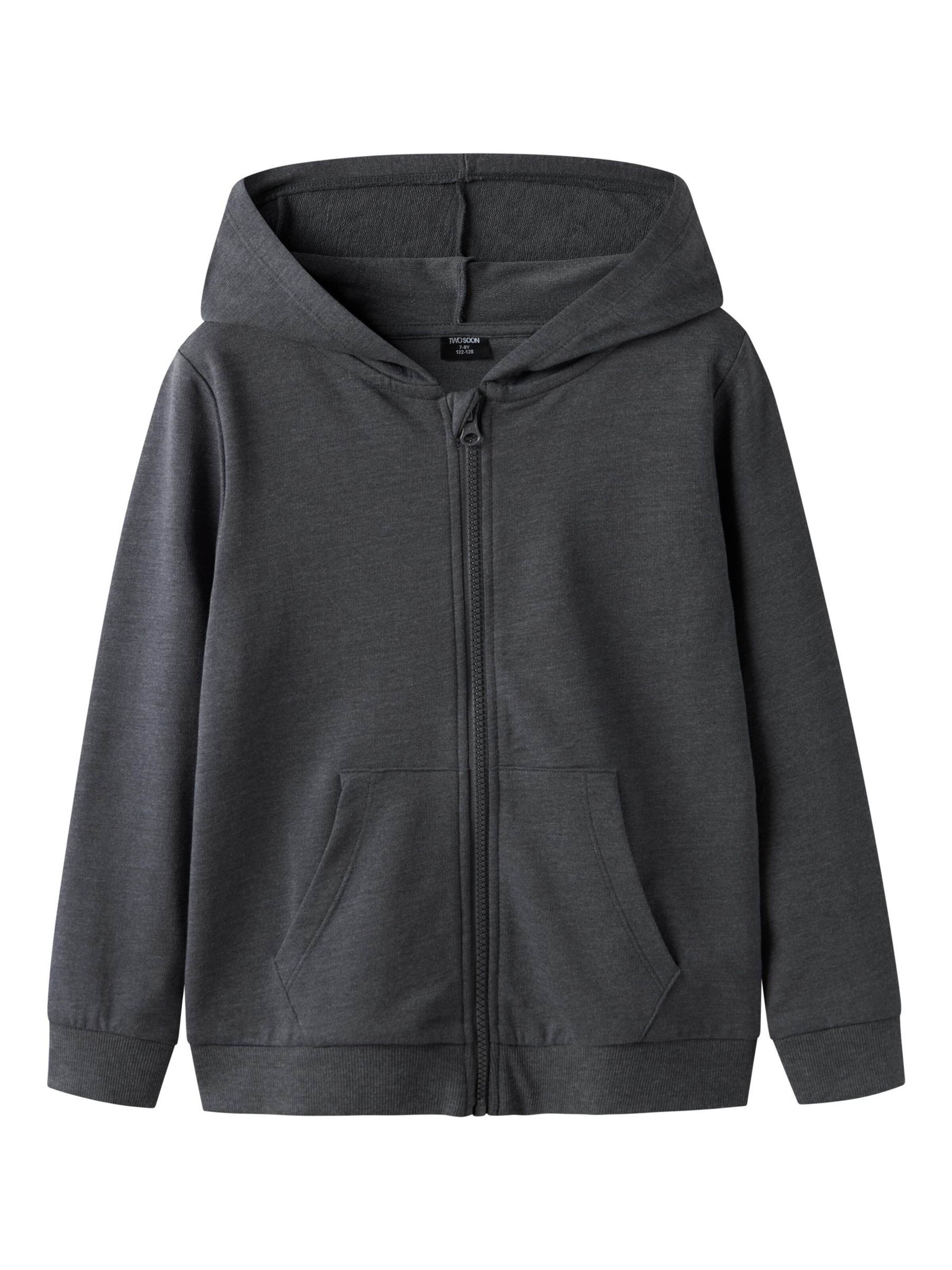 TWO SOON Sweatjakke i grå: forside