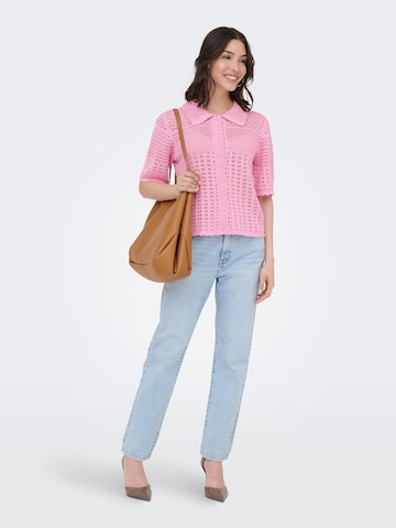 JDY Knit Cardigan 'JDYRobin' in Pink