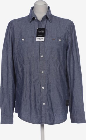 Calvin Klein Jeans Button Up Shirt in M in Blue: front
