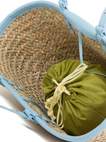 PINKO Handbag 'Love Summer Basket Rafia + Vit' in Beige