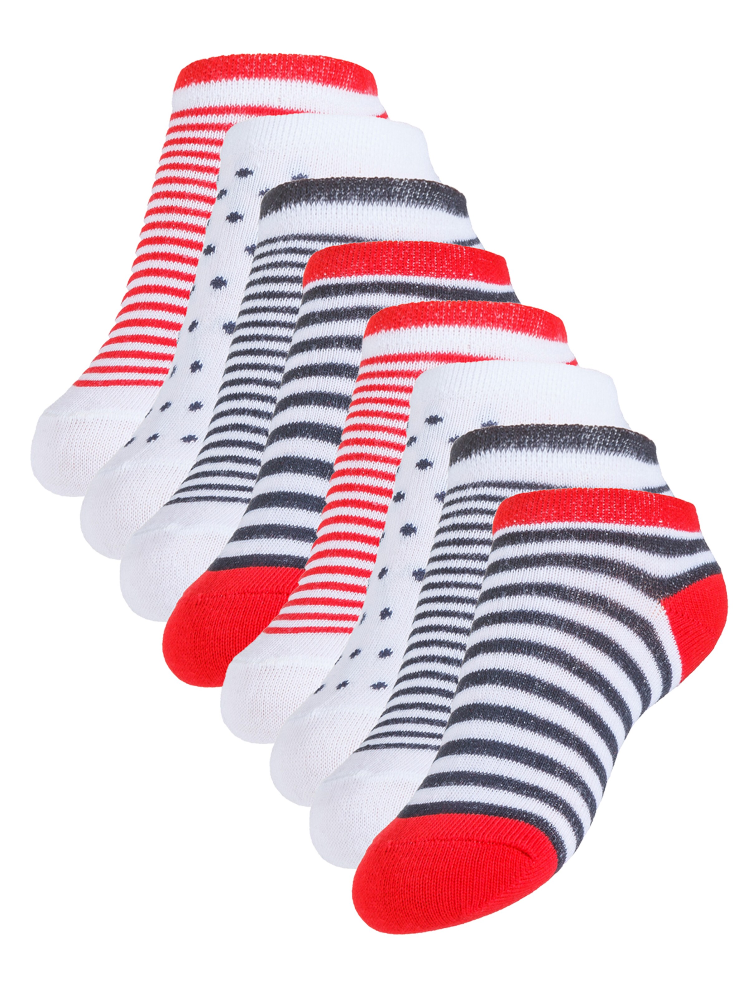 Calzino 'Maritim' di Cotton Prime in rosso: frontale