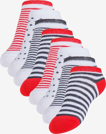 Cotton Prime - Meias 'Maritim' em vermelho: frente