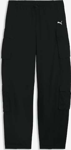 Loosefit Pantalon cargo PUMA en noir : devant