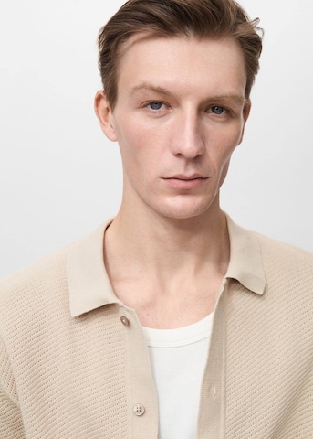 MANGO MAN Regular Fit Hemd 'Canario' in Beige