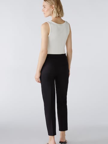 OUI Slimfit Pantalon 'FEYLIA' in Zwart