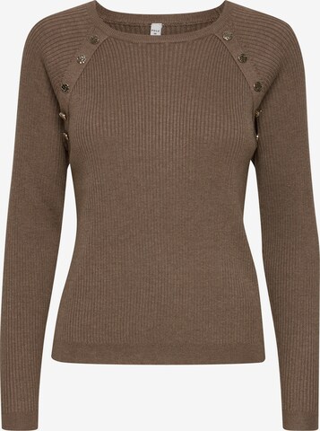 PULZ Jeans Sweater 'SARA' in Brown: front