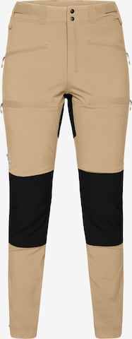 Haglöfs Slimfit Outdoorhose 'Rugged Slim' in Beige: predná strana