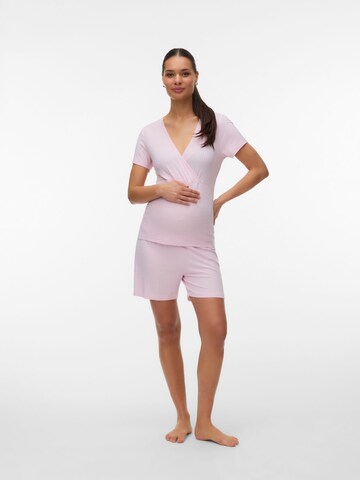 MAMALICIOUS Short Pajama Set in Pink