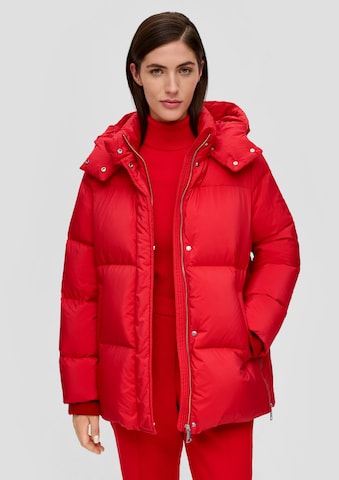 s.Oliver BLACK LABEL Winterjas in Rood: voorkant