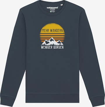 Sweat-shirt ' Mehr Wandern ' Watapparel en gris : devant