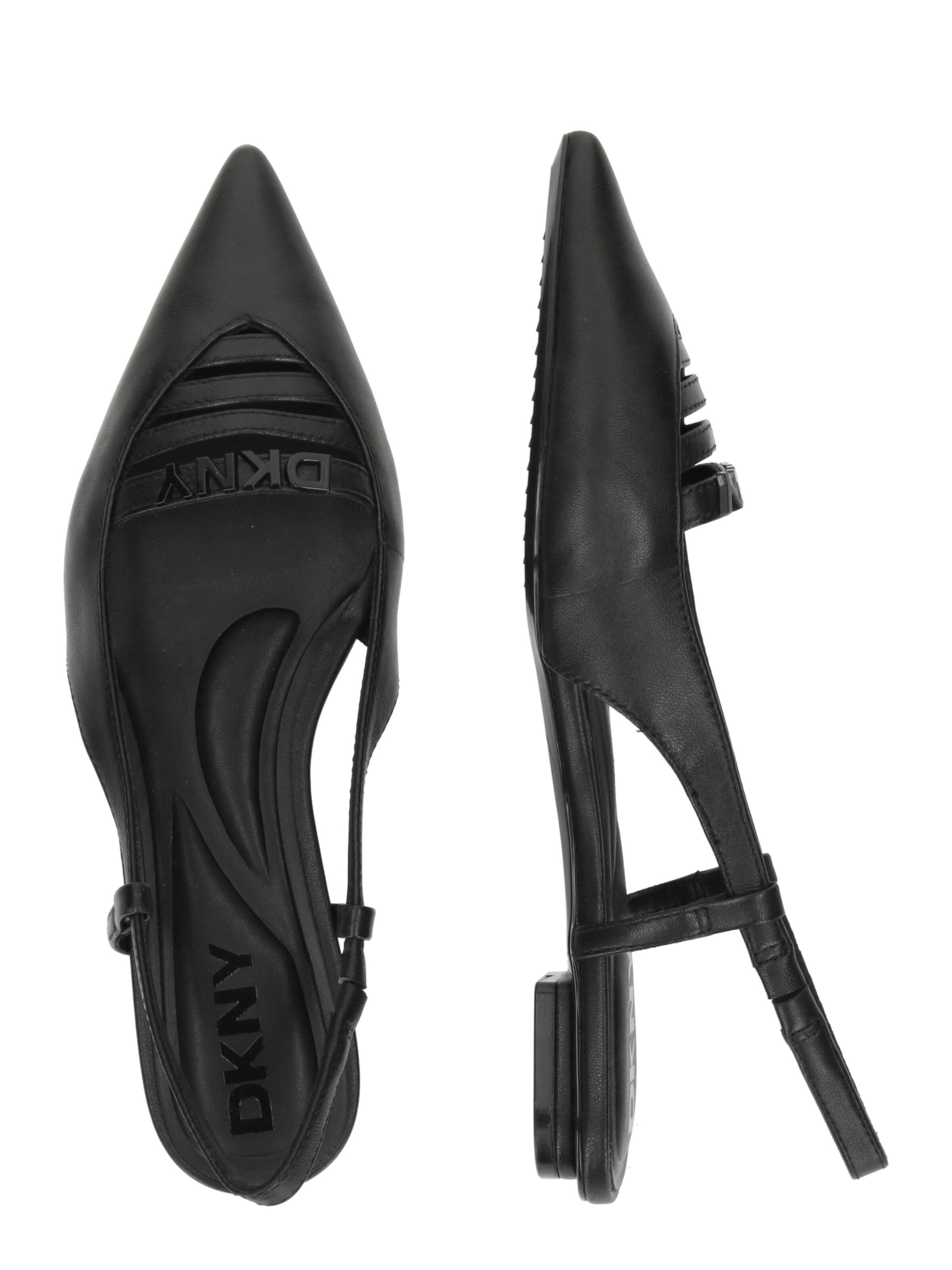 juoda DKNY Balerinos su dirželiais