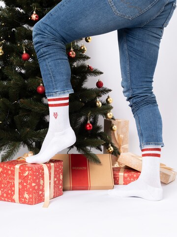 Occulto Socks 'Rudolph' in White