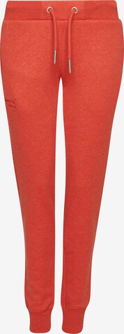 Effilé Pantalon Superdry en orange : devant