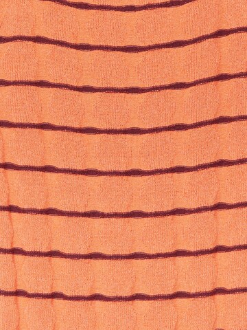 Pull&Bear Pletena obleka | oranžna barva