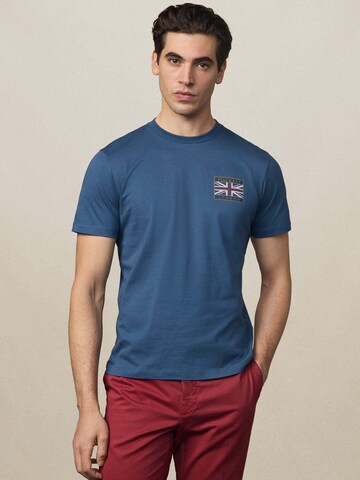 Maglietta 'Heritage' di Hackett London in blu: frontale