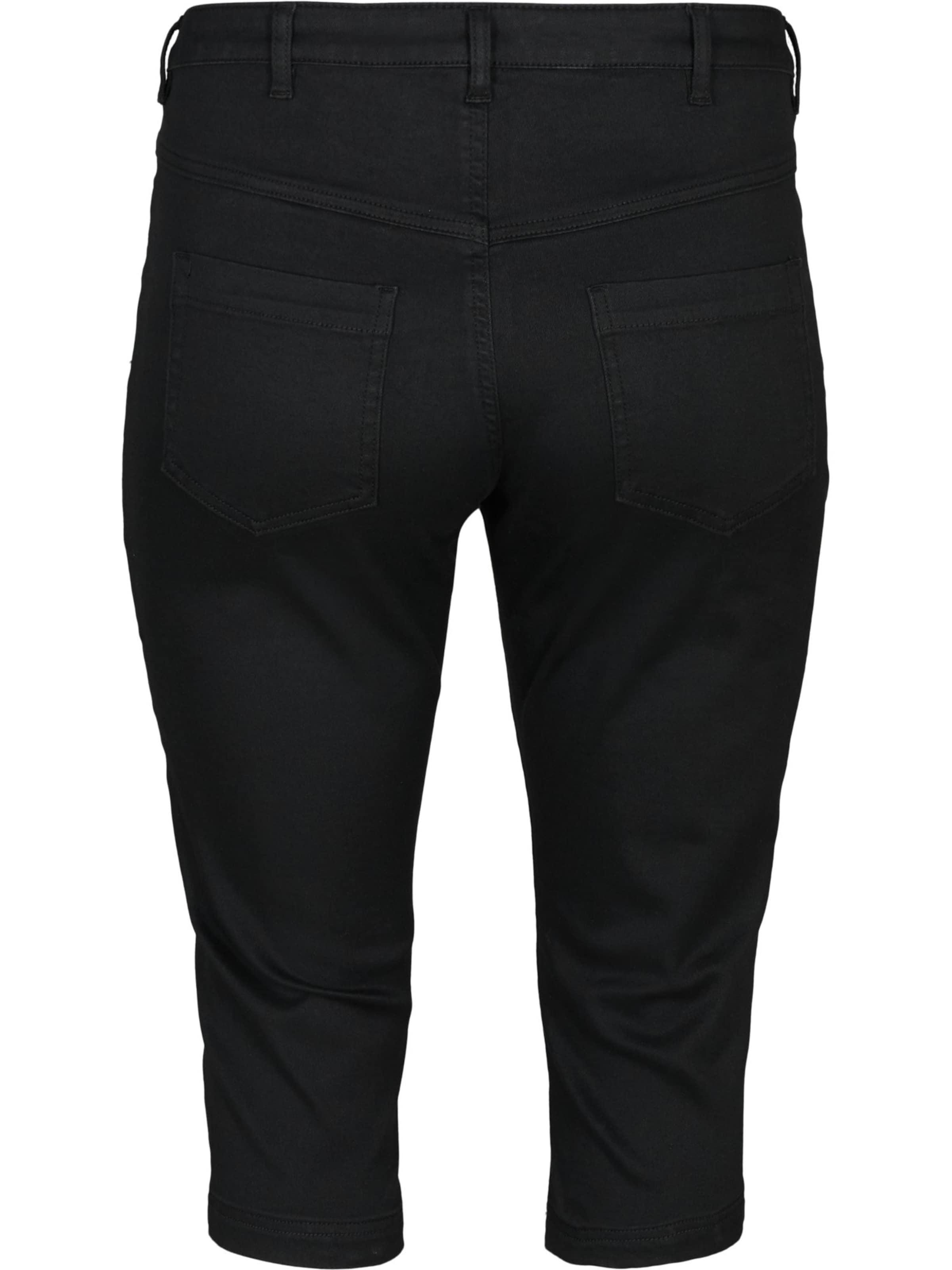 Zizzi Slimfit Jeans 'Amy' i sort