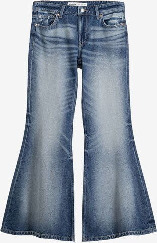 Bershka Wide leg Jeans in Blue: front