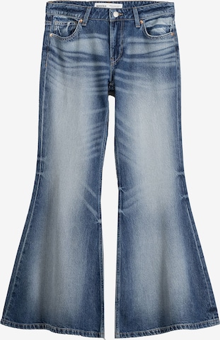 Bershka Szeroka nogawka Jeansy w kolorze niebieski: przód