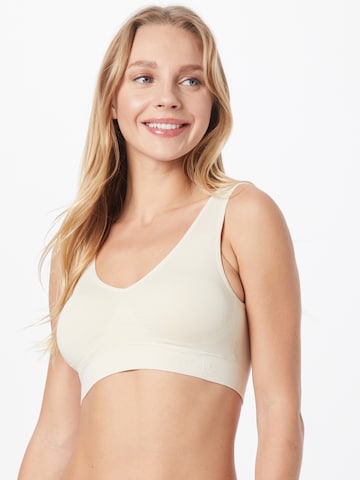 MAGIC Bodyfashion Bralette Bra 'Bamboo' in Beige: front