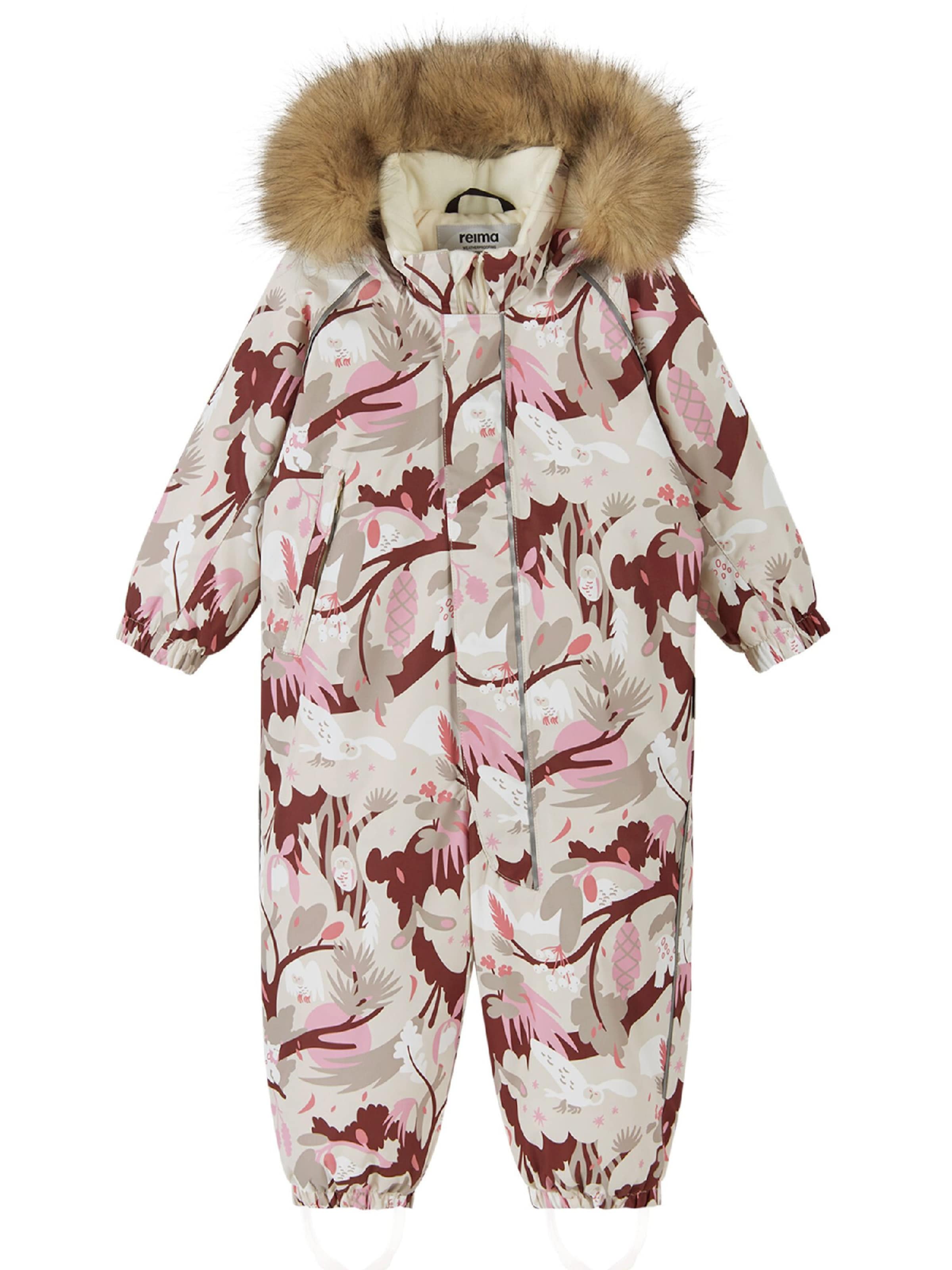 Reima Functioneel pak 'Lappi' in 74 in de kleur Beige / Taupe / Pink / Wit, Productweergave