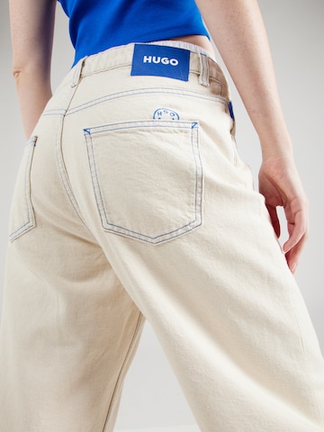 Wide Leg Jean 'Leni_B' HUGO Blue en beige