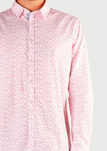 Le Temps Des Cerises Regular Fit Langarmhemd 'DANER' in Pink