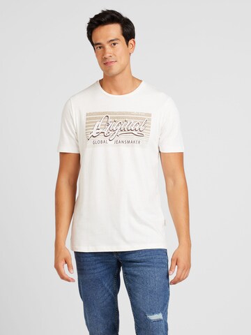 T-Shirt BLEND en bleu : devant