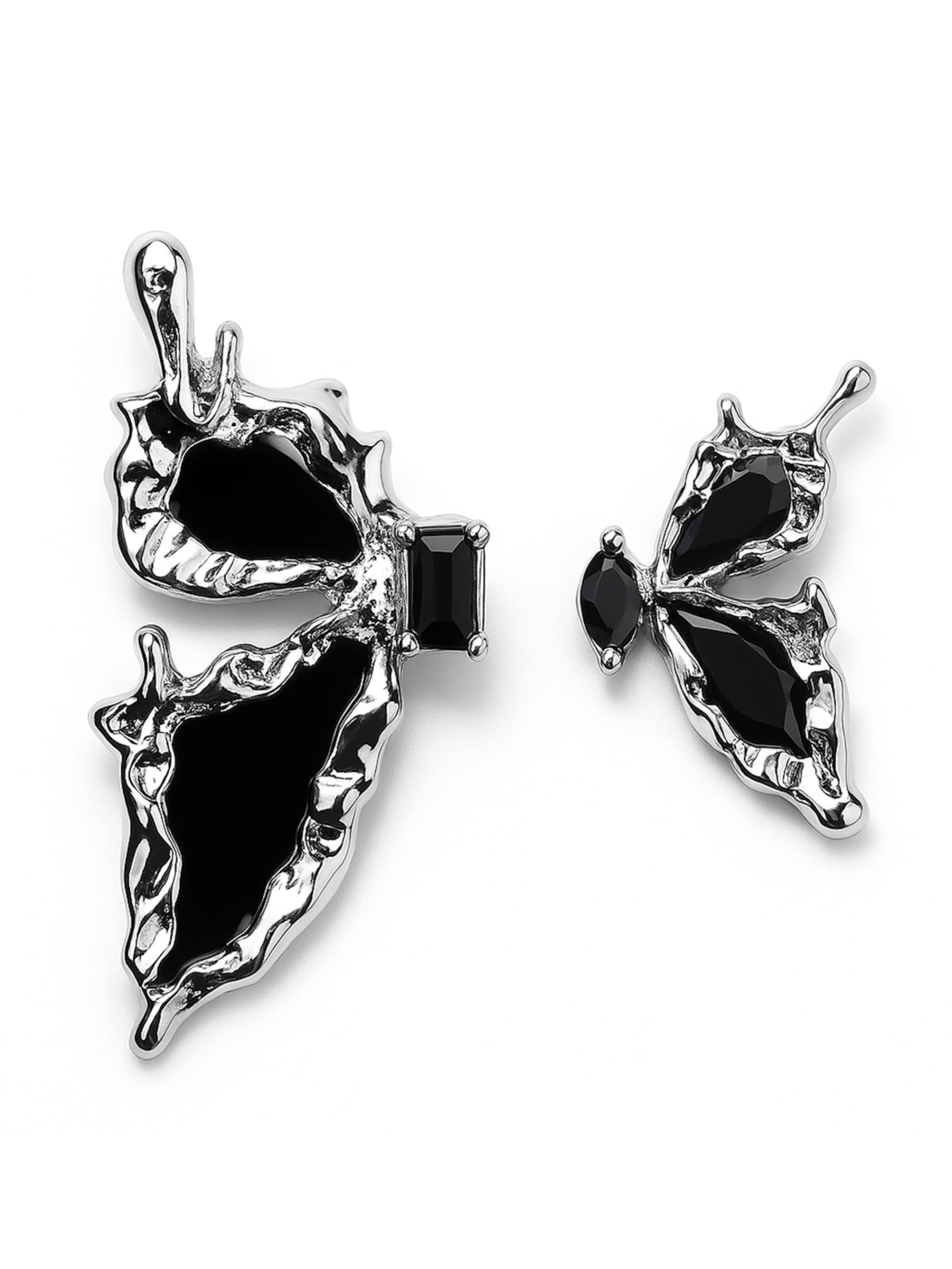 Nightini Ohrringe 'SCHMETTERLING'‌‌‌‌‌‌‌‌ in Schwarz: Vorderseite