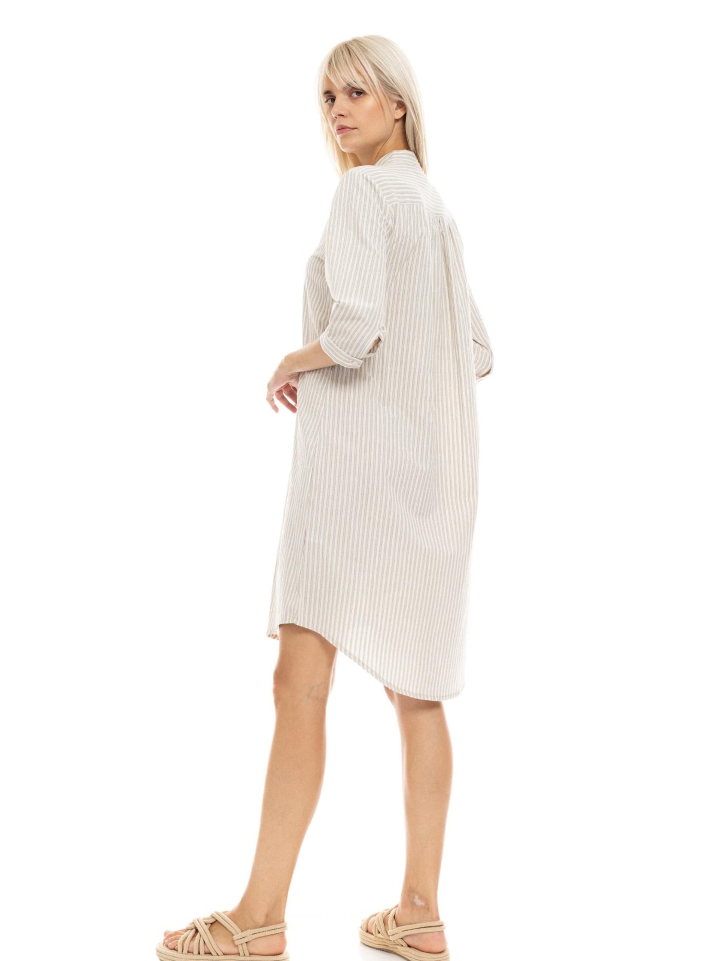 Robe-chemise Pink Label en beige