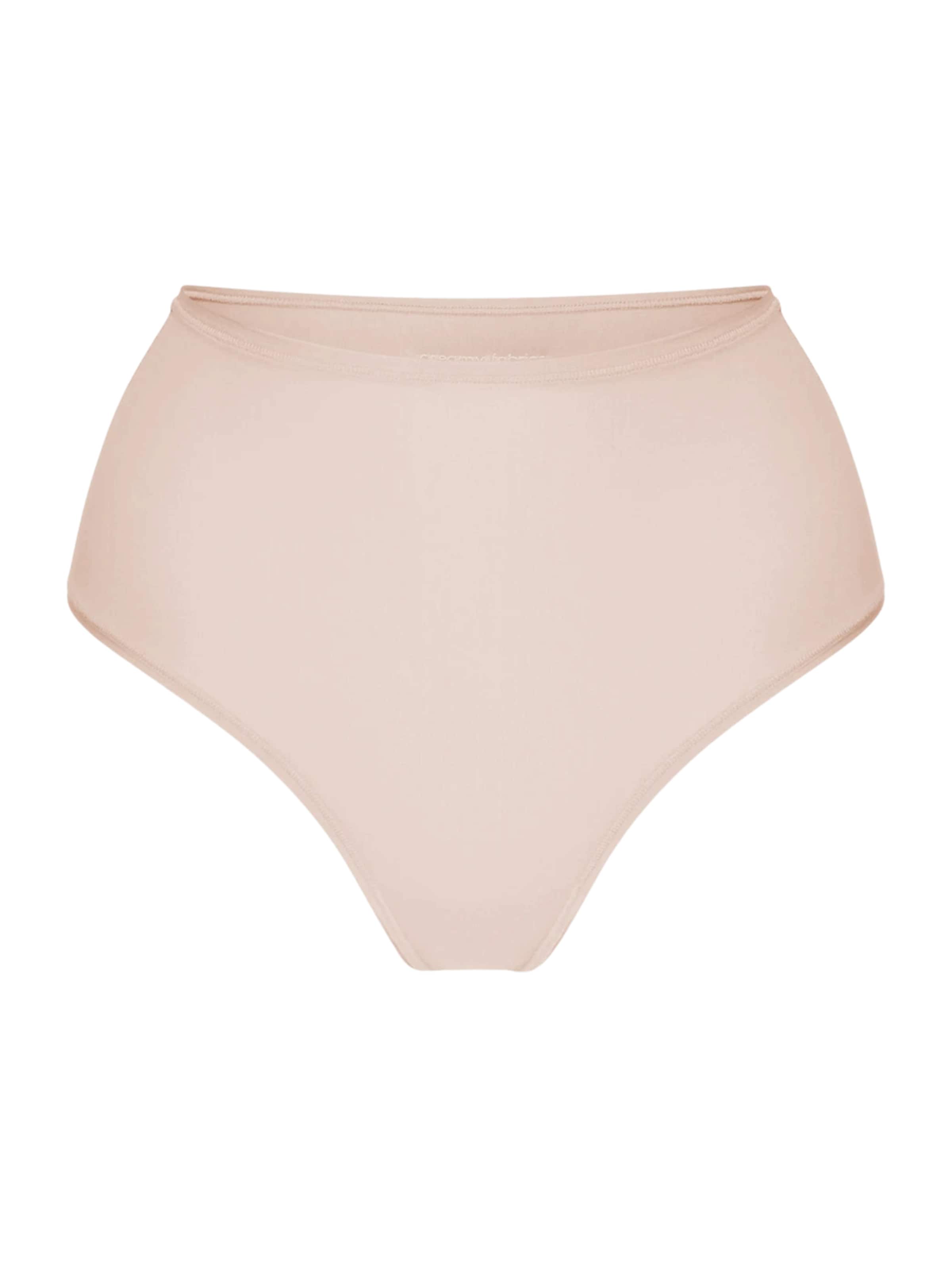 cfab (formerly creamy fabrics) Slip 'Hight-Waist Tanga' in Beige: voorkant