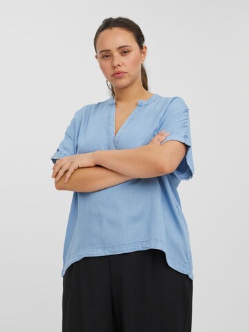 Camicia da donna di Vero Moda Curve in blu: frontale