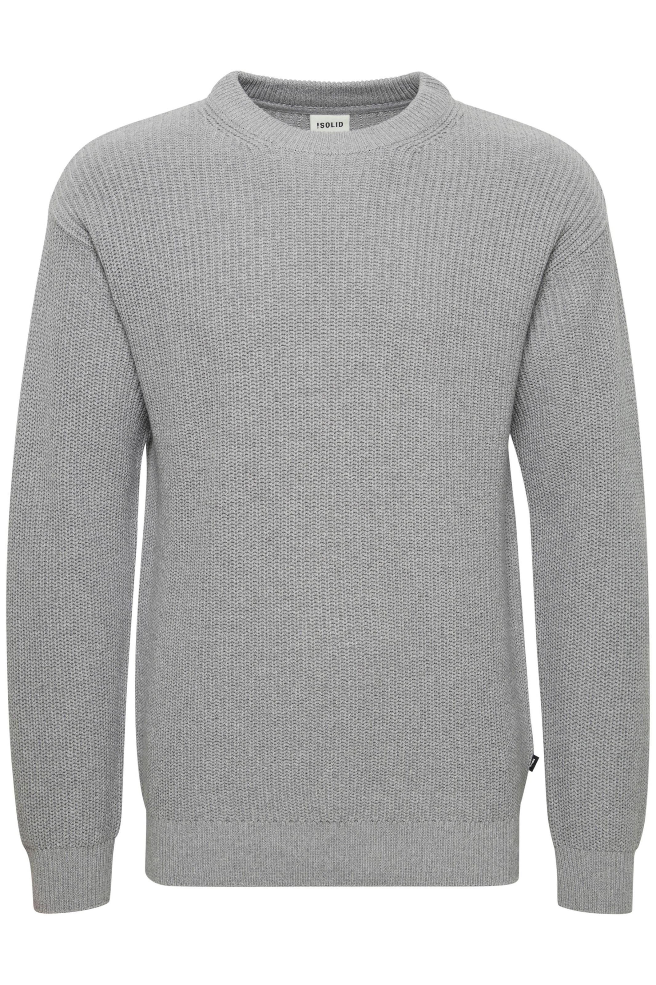 !Solid Pullover in Grau: Vorderseite
