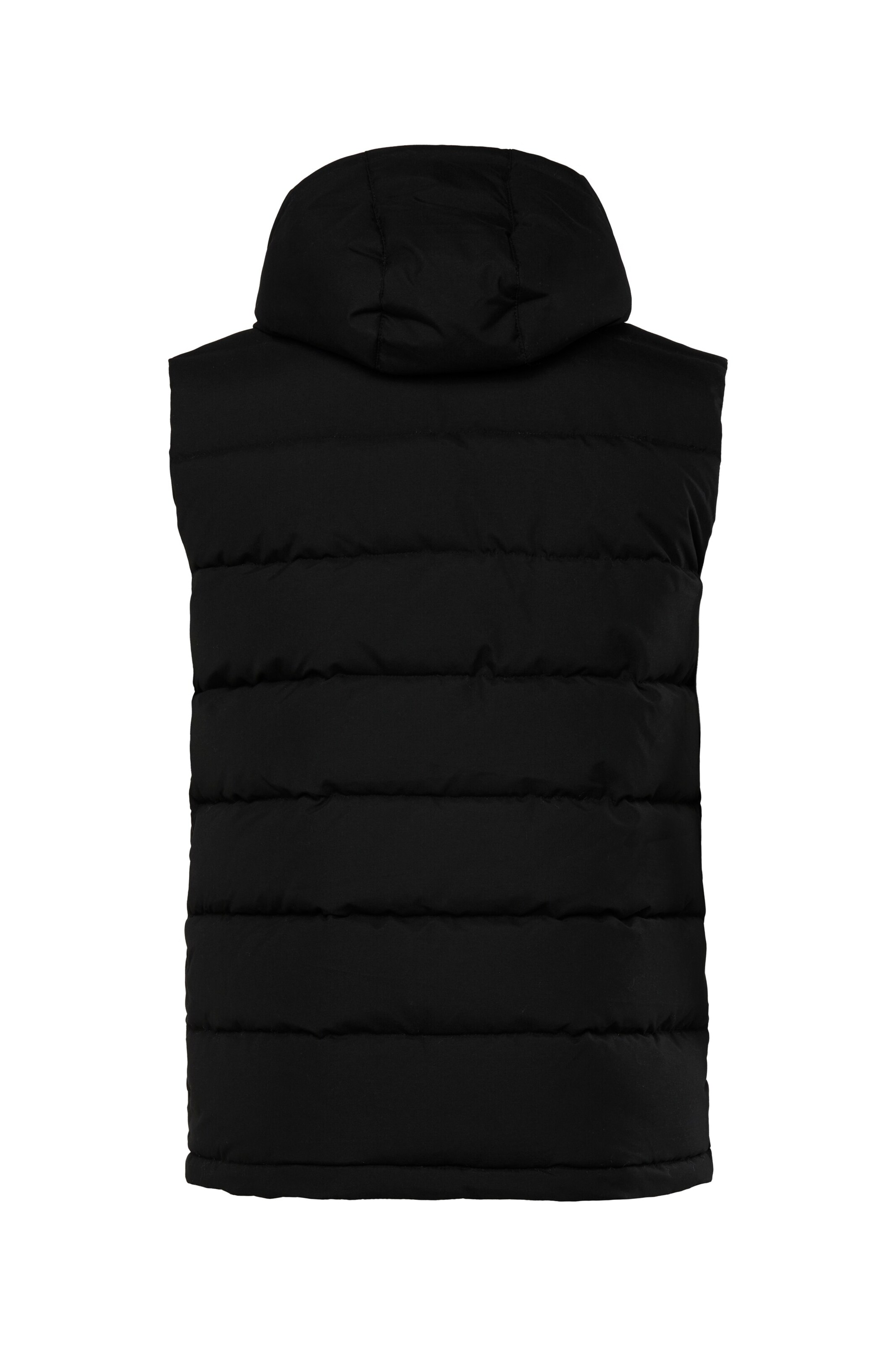 Men Plus Weste in Schwarz