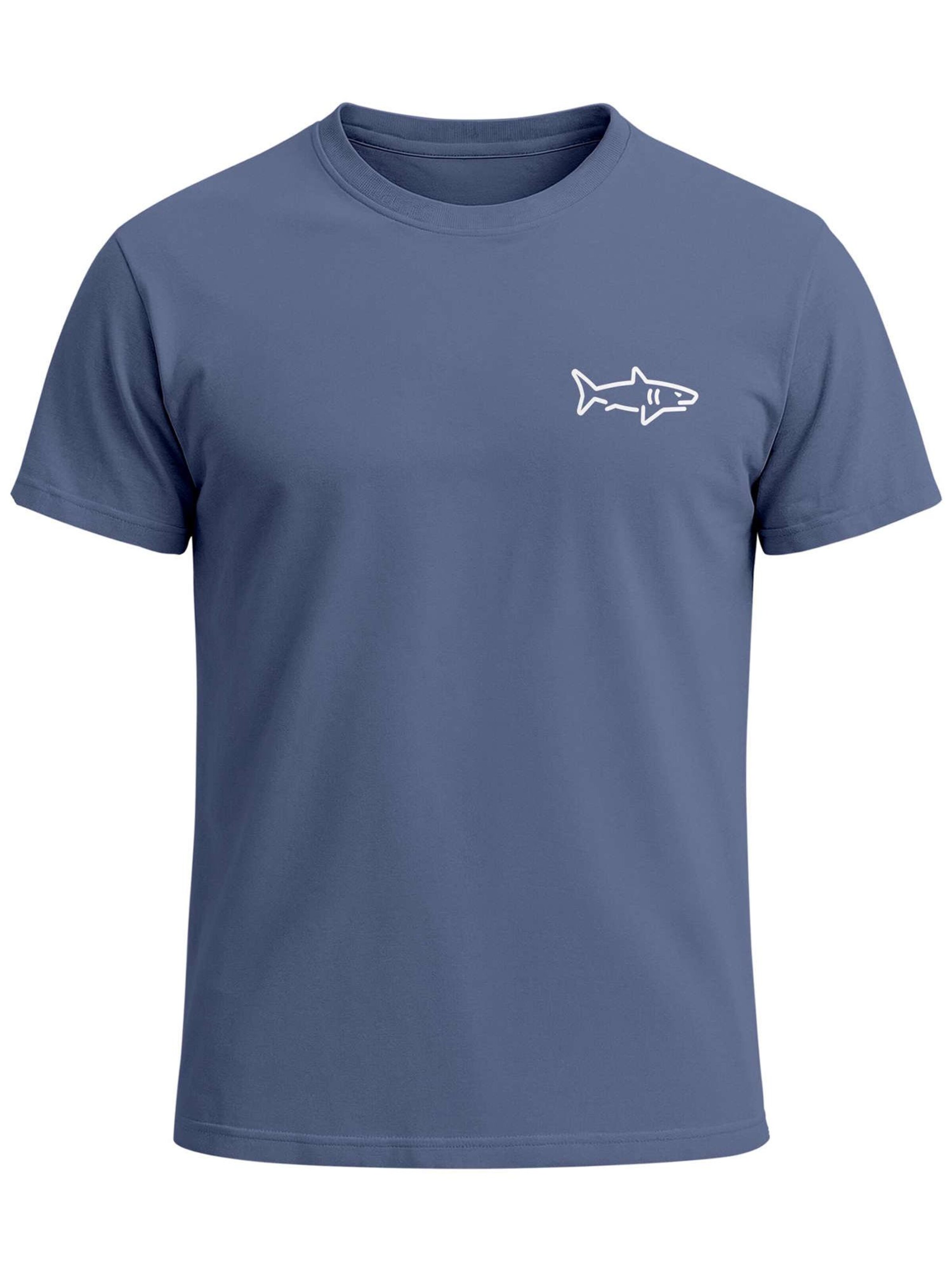 Neverless Shirt 'Shark' in Blue: front
