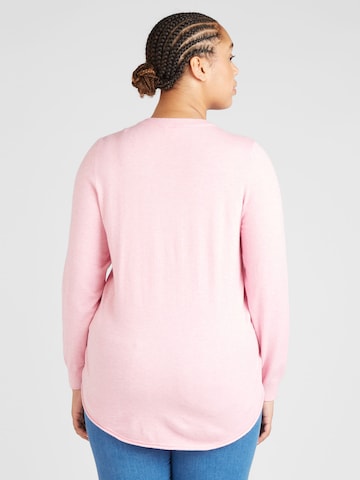 ONLY Carmakoma Sweater 'IBI' in Pink