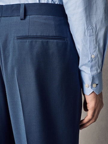 Next Slimfit Bandplooibroek in Blauw