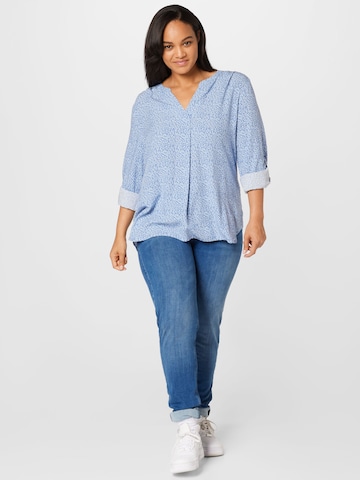 Tom Tailor Women + Bluse in Blau