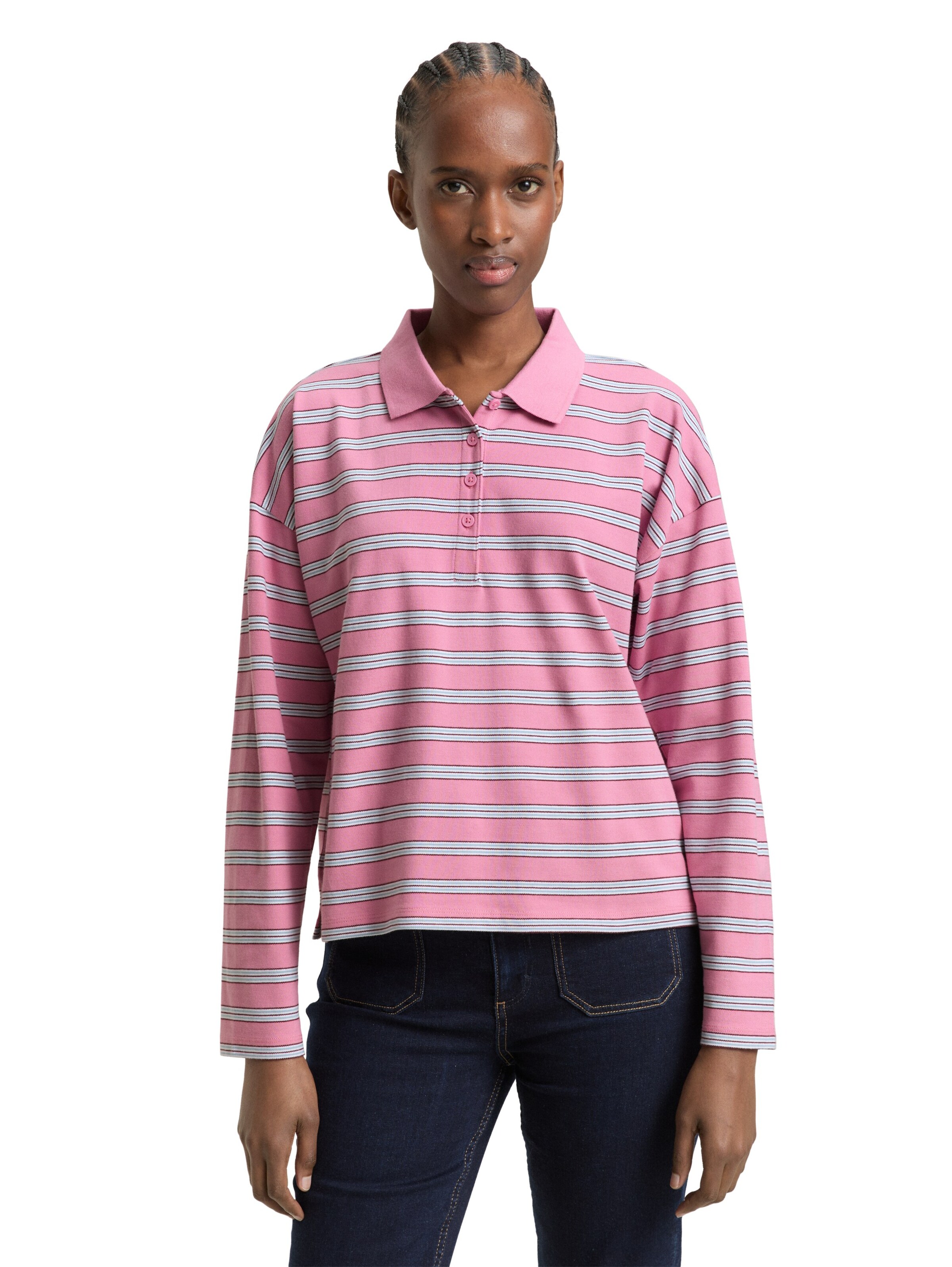 TOM TAILOR DENIM Shirt in Roze: voorkant