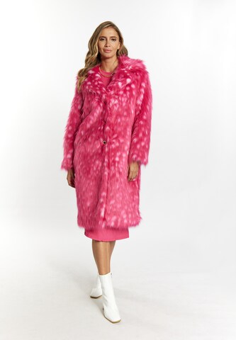 faina Wintermantel in Roze: voorkant