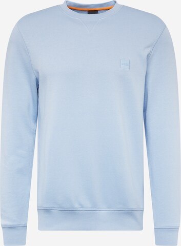 BOSS Sweatshirt 'WESTART' in Blauw: voorkant