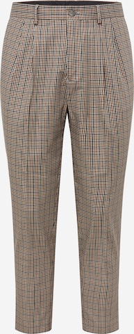 BURTON MENSWEAR LONDON Tapered Bukser med lægfolder i brun: forside