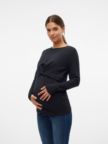 MAMALICIOUS T-shirt 'MLEva June' i svart: framsida