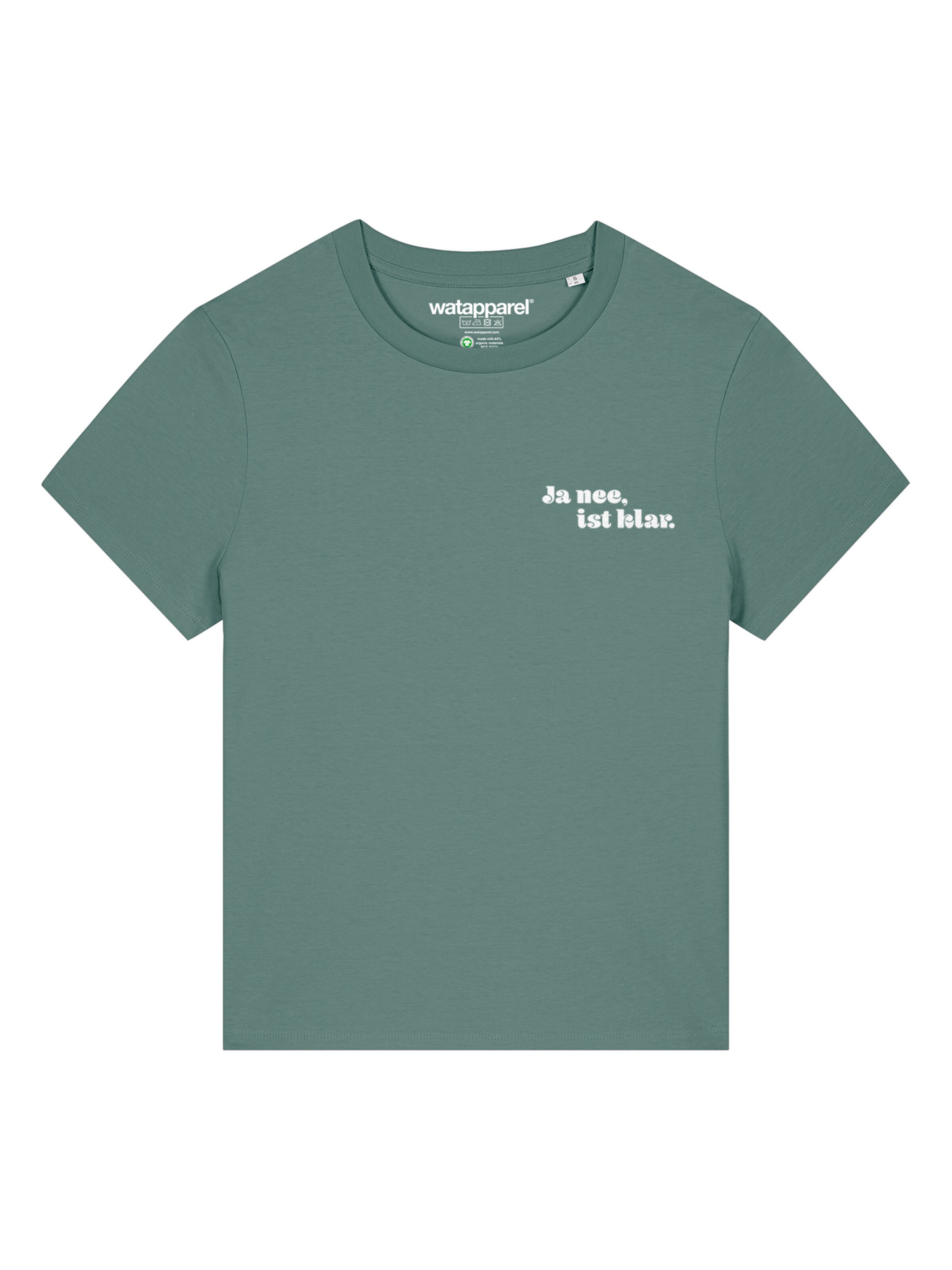 Watapparel Shirt 'Ja Nee Ist Klar' in Groen: voorkant