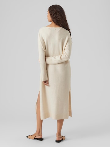 VERO MODA Gebreide jurk 'PHILINE' in Beige