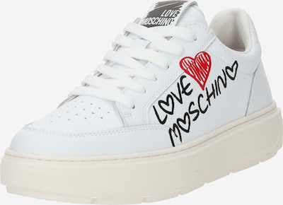 Sneaker bassa Love Moschino di colore grigio scuro / rosso / nero / bianco, Visualizzazione prodotti