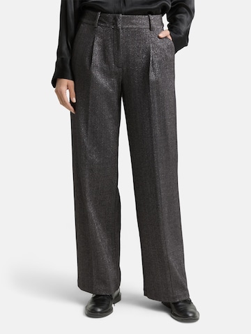 TOM TAILOR Loose fit Trousers in Black: front